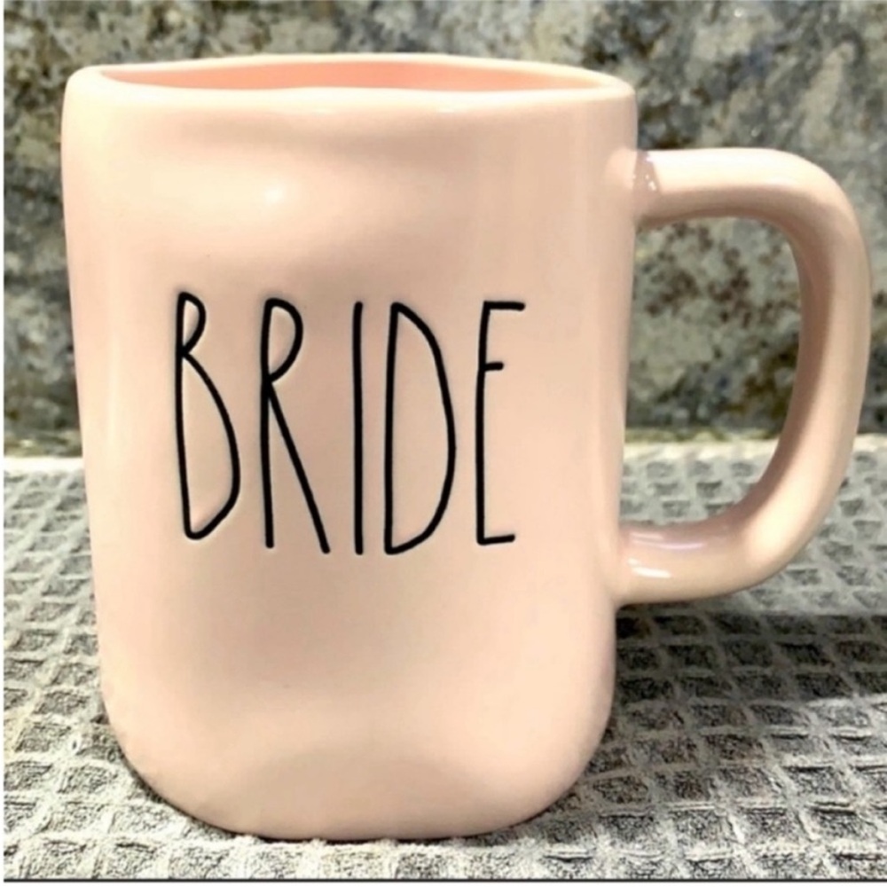NWT Rae Dunn โBRIDEโ 16 oz Mug Pink